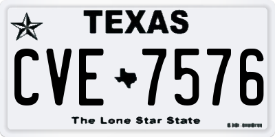 TX license plate CVE7576