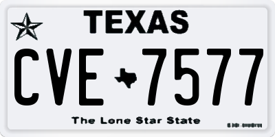 TX license plate CVE7577