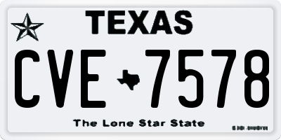TX license plate CVE7578