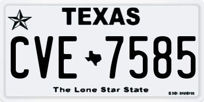 TX license plate CVE7585