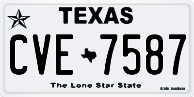 TX license plate CVE7587