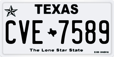 TX license plate CVE7589