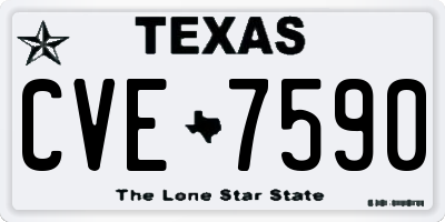 TX license plate CVE7590