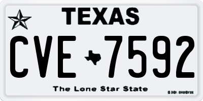 TX license plate CVE7592