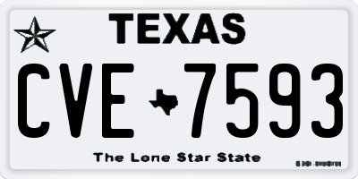 TX license plate CVE7593