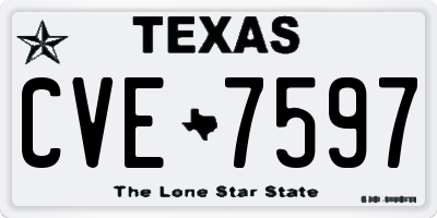 TX license plate CVE7597