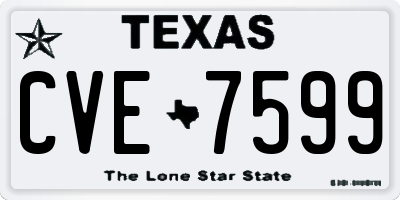 TX license plate CVE7599
