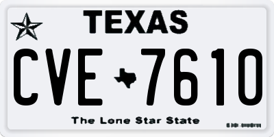 TX license plate CVE7610