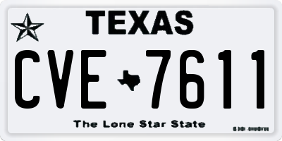 TX license plate CVE7611