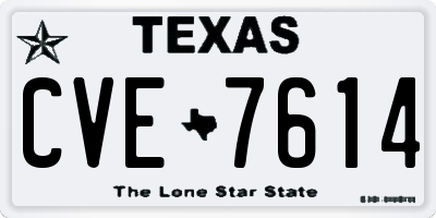 TX license plate CVE7614