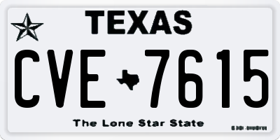 TX license plate CVE7615