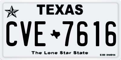 TX license plate CVE7616