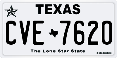 TX license plate CVE7620