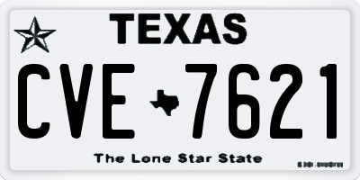 TX license plate CVE7621