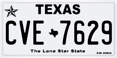 TX license plate CVE7629