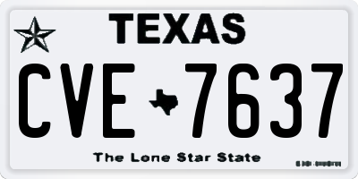 TX license plate CVE7637