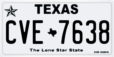 TX license plate CVE7638