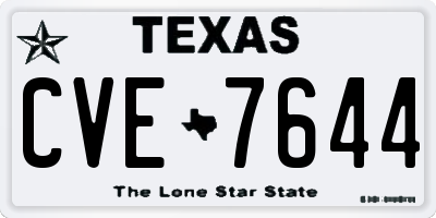 TX license plate CVE7644