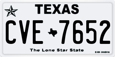 TX license plate CVE7652