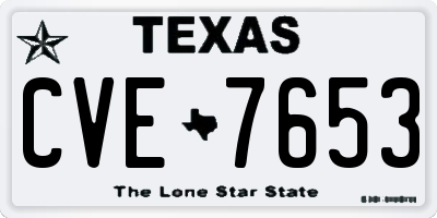 TX license plate CVE7653