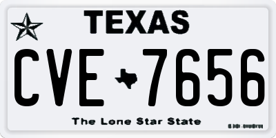 TX license plate CVE7656