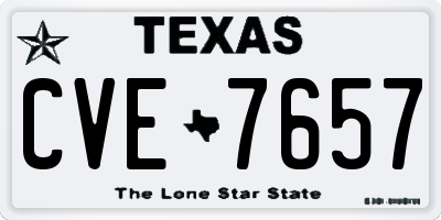 TX license plate CVE7657