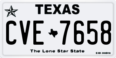 TX license plate CVE7658
