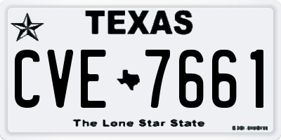 TX license plate CVE7661
