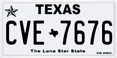 TX license plate CVE7676