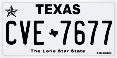 TX license plate CVE7677