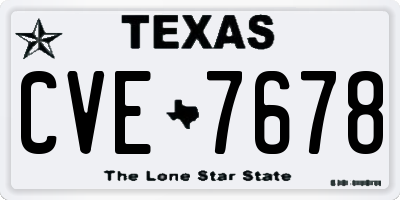 TX license plate CVE7678