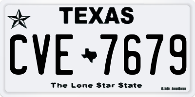 TX license plate CVE7679