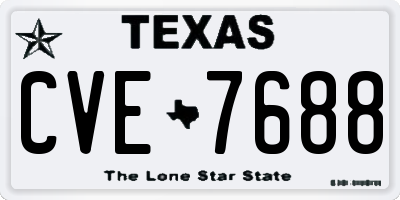 TX license plate CVE7688
