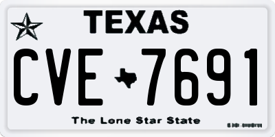 TX license plate CVE7691