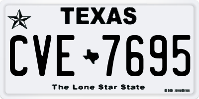 TX license plate CVE7695
