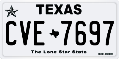 TX license plate CVE7697