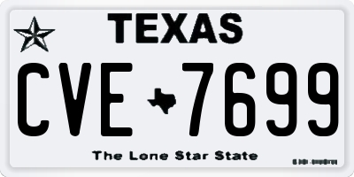 TX license plate CVE7699
