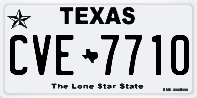 TX license plate CVE7710