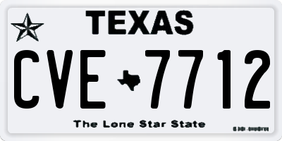 TX license plate CVE7712