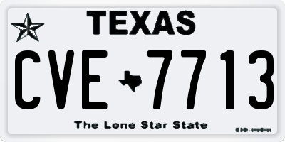 TX license plate CVE7713