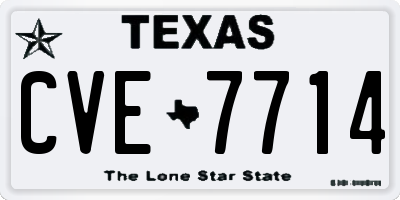 TX license plate CVE7714