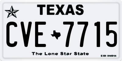 TX license plate CVE7715