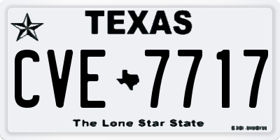 TX license plate CVE7717