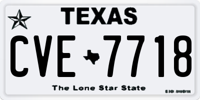 TX license plate CVE7718