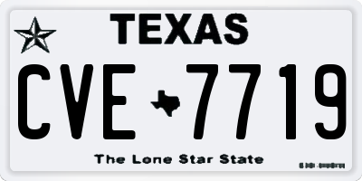 TX license plate CVE7719