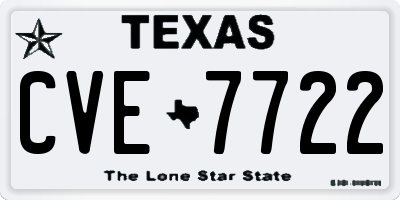 TX license plate CVE7722