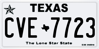 TX license plate CVE7723