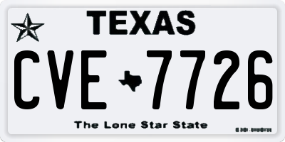 TX license plate CVE7726