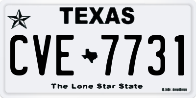 TX license plate CVE7731