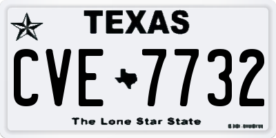 TX license plate CVE7732